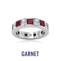 Garnet and Diamond Eternity Band