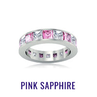 Pink Sapphire and Diamond Eternity Ring