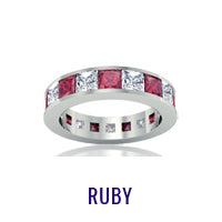 Ruby and Diamond Eternity Band