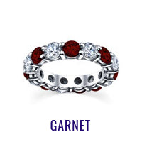 Garnet and Diamond Eternity Band