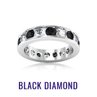 Black and White Diamond Eternity Ring