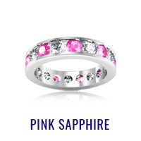 Pink Sapphire and Diamond Eternity Ring