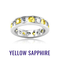 Yellow Sapphire and Diamond Eternity Ring