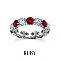 Ruby and Diamond Eternity Band