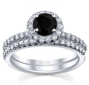 black diamond bridal set