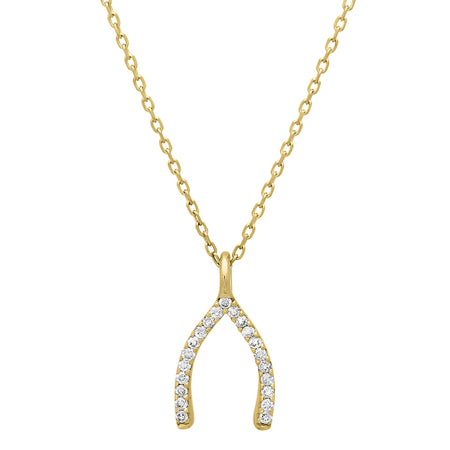 Diamond Wishbone Necklace