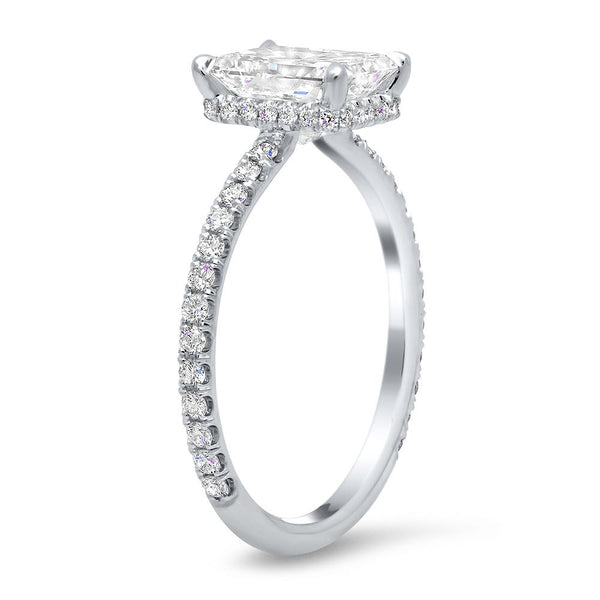 Macy's Diamond Princess Halo Engagement Ring (1 ct. t.w.) in 14k White Gold  - Macy's