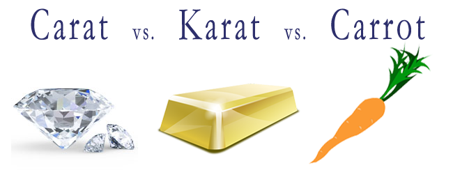 carat vs karat vs carrot