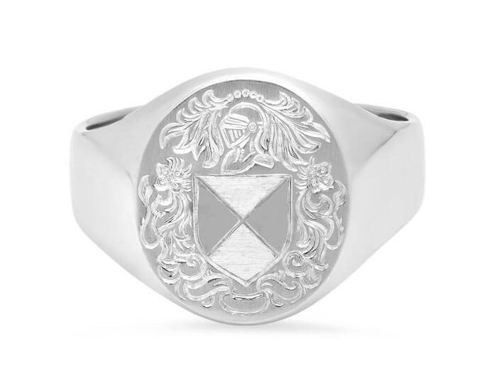 Custom Hand Engraved Monogrammed Signet Ring