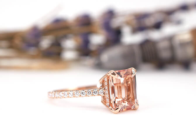 Morganite & Rose Gold Engagement Rings