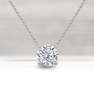 Floating Solitaire Necklaces