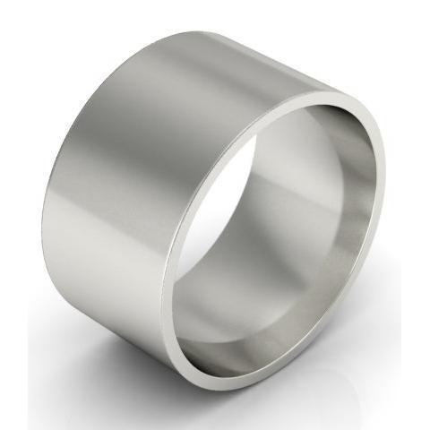 10mm Platinum Wedding Ring Flat – deBebians