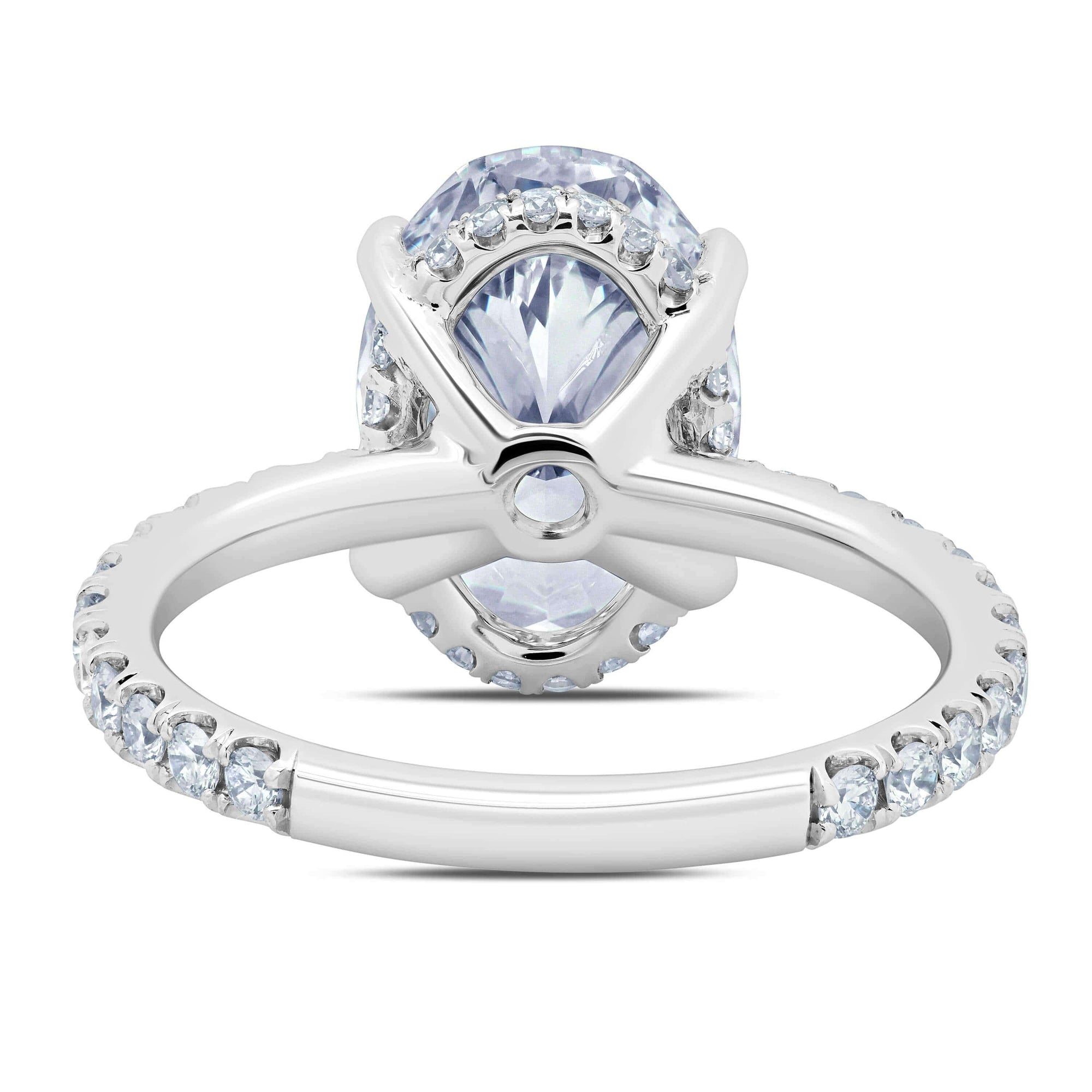 Diamond Under Halo Engagement Ring Setting Debebians