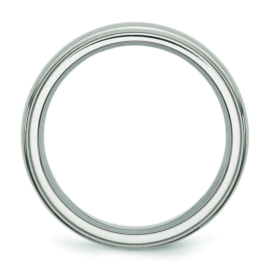 7mm Brushed Titanium Ring Step Edge – deBebians