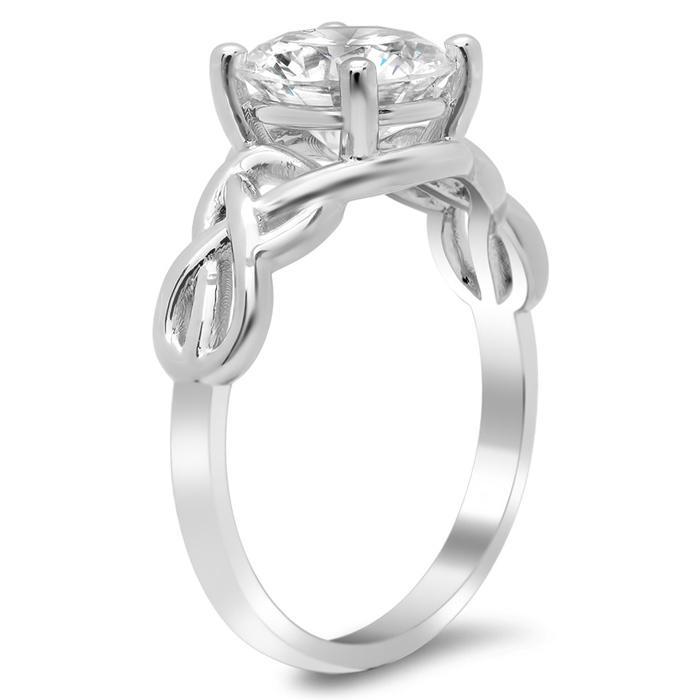 Celtic Knot Engagement Ring with 