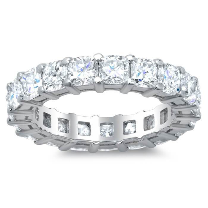 Cushion Diamond Eternity Wedding Ring