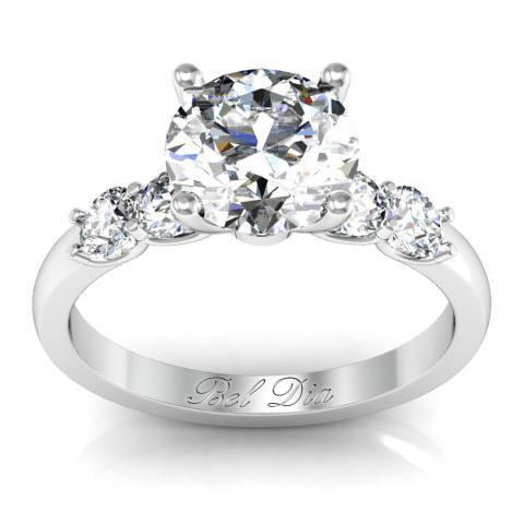 Five Diamond Engagement Ring - Gold or Platinum | deBebians