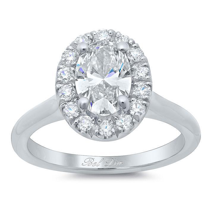 Halo Ring Setting for an Oval Diamond or Moissanite – deBebians