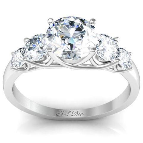 five diamond engagement ring