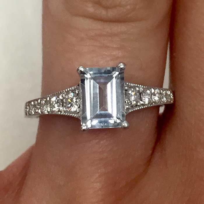 aquamarine engagement ring