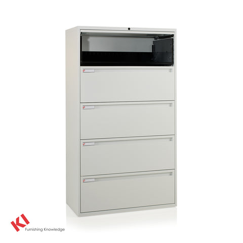 700 Series Lateral File Cabinet 5 Drawer 36 Wide Flip Up Top Dr Naugler Office Interiors