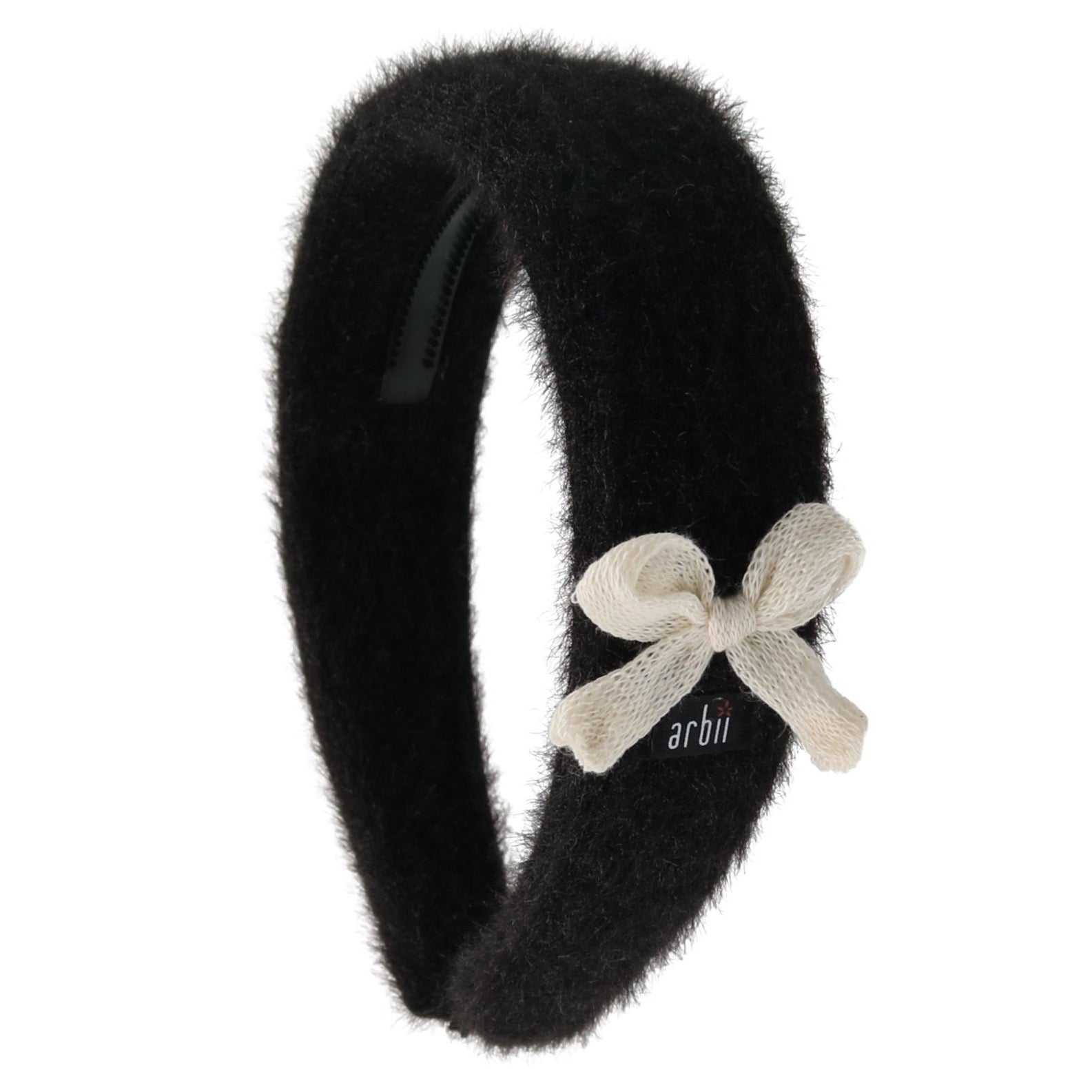 Angora Fur Headband | Black – Little Pinwheels