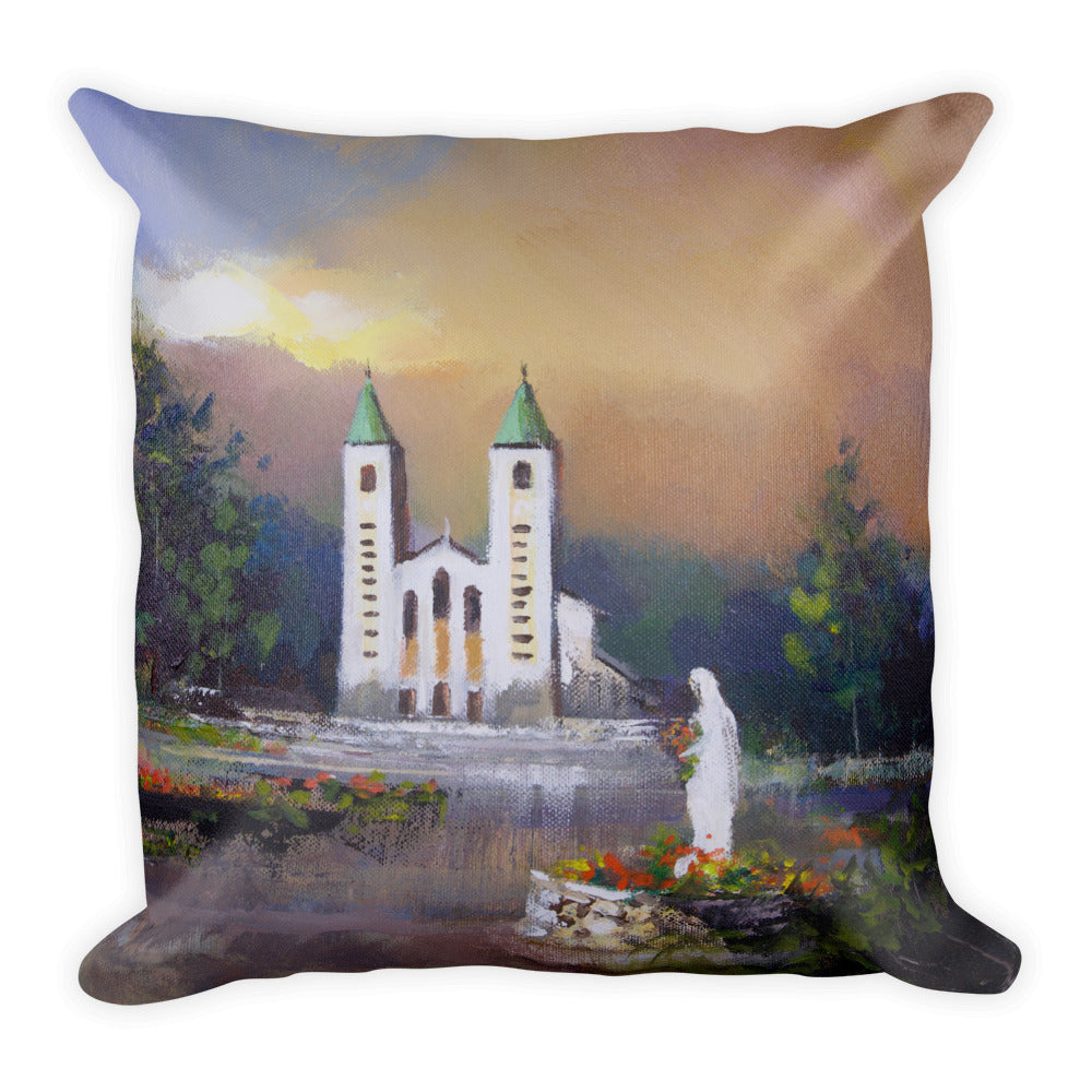 Medjugorje Scenes Pillow