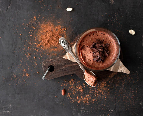 Cacao nutella chocolate mousse