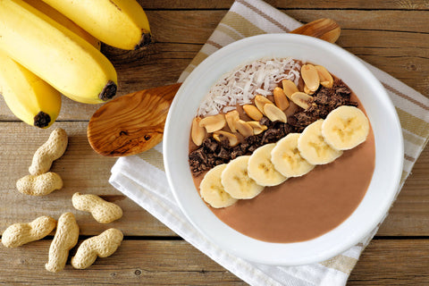 chocolate peanut butter protwin smoothie bowl