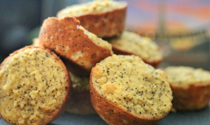 Vegan & Gluten-Free Lemon Poppy Seed Muffins