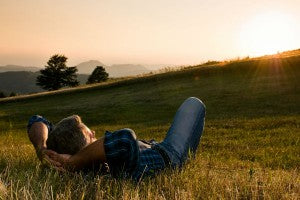 man_relax_grass_field_sunrise_dawn_country_happy_pic