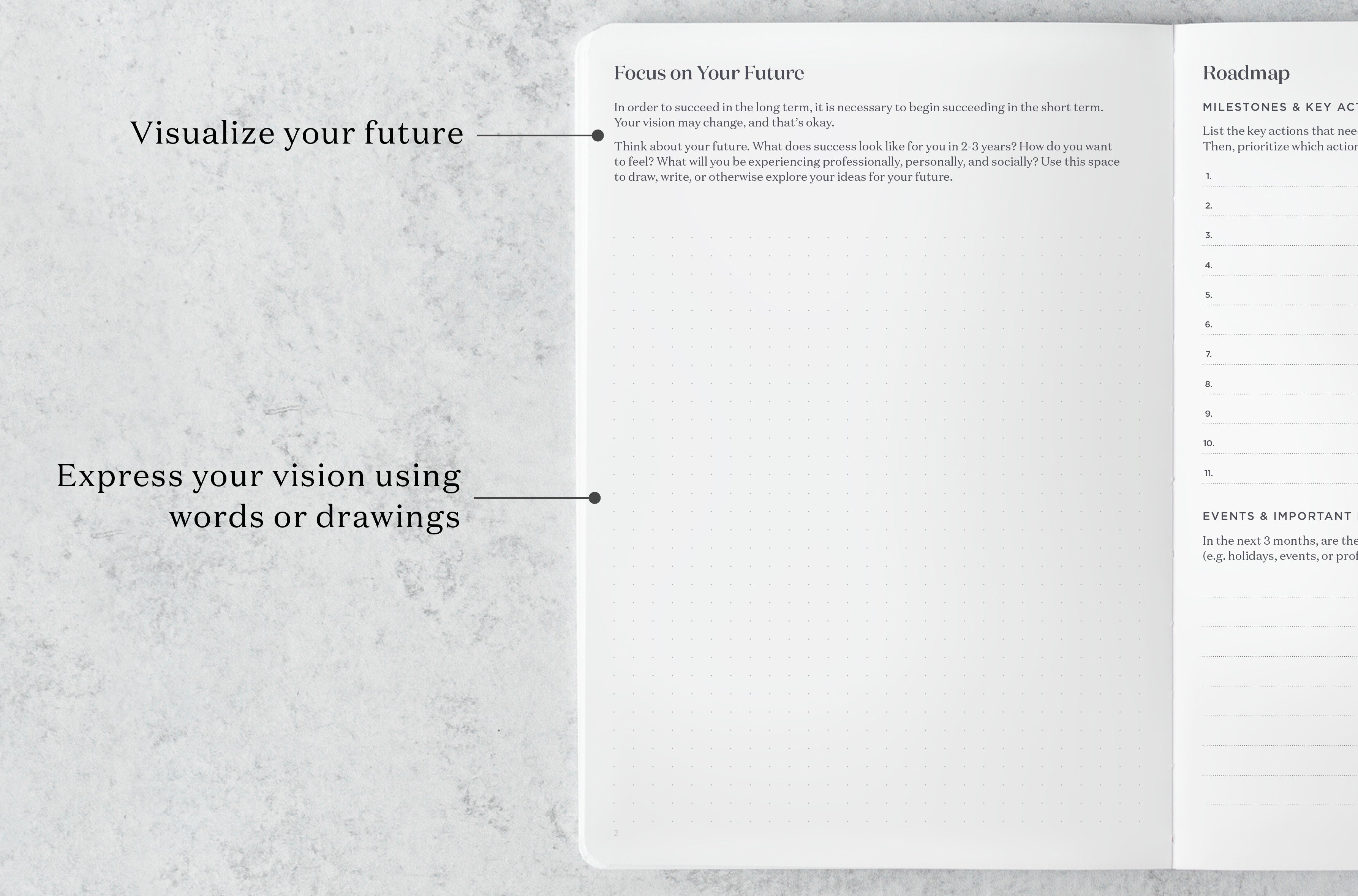 Ink+Volt 3 month planner focus on your future