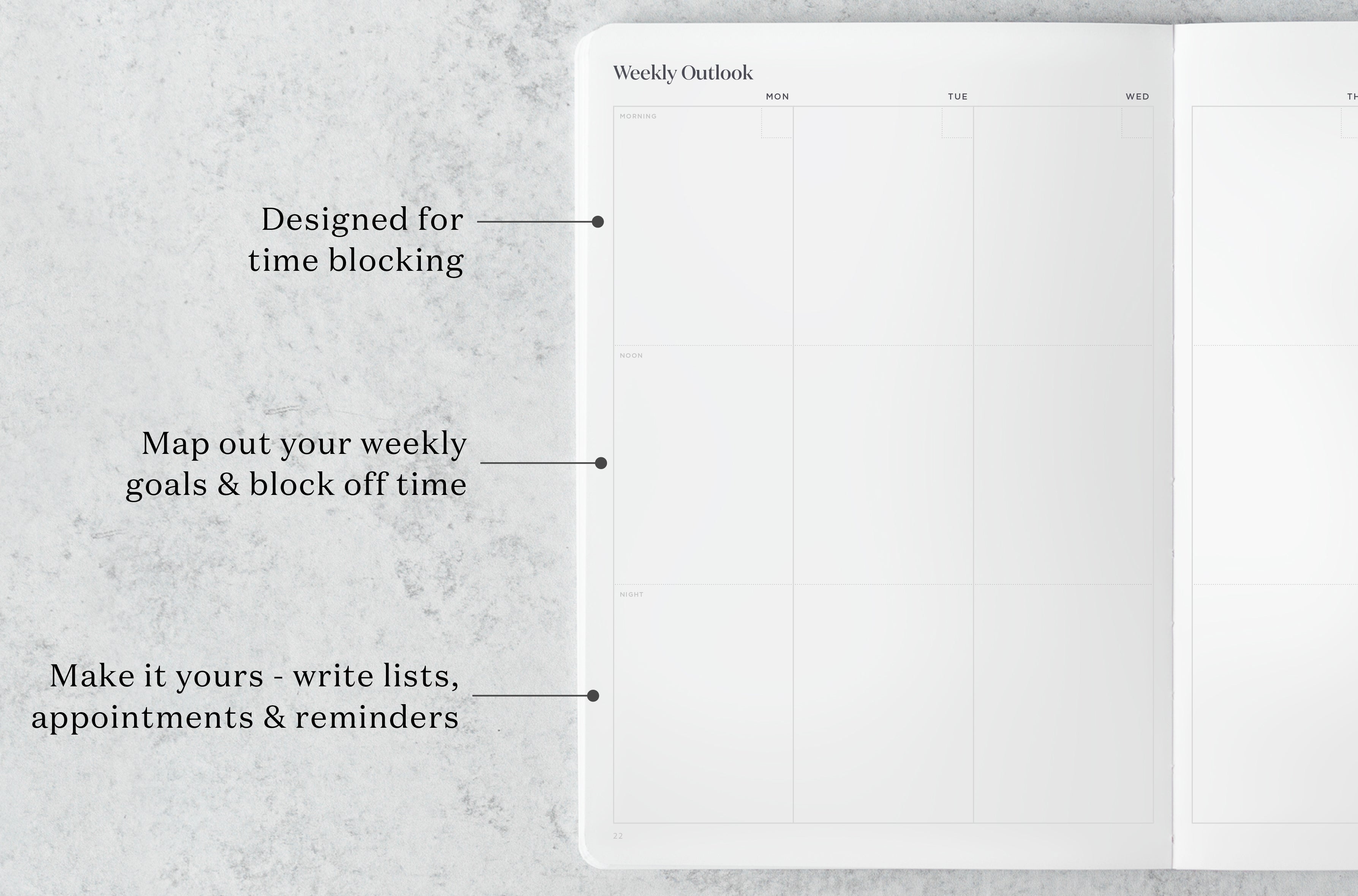 Ink+Volt 3 month planner weekly outlook