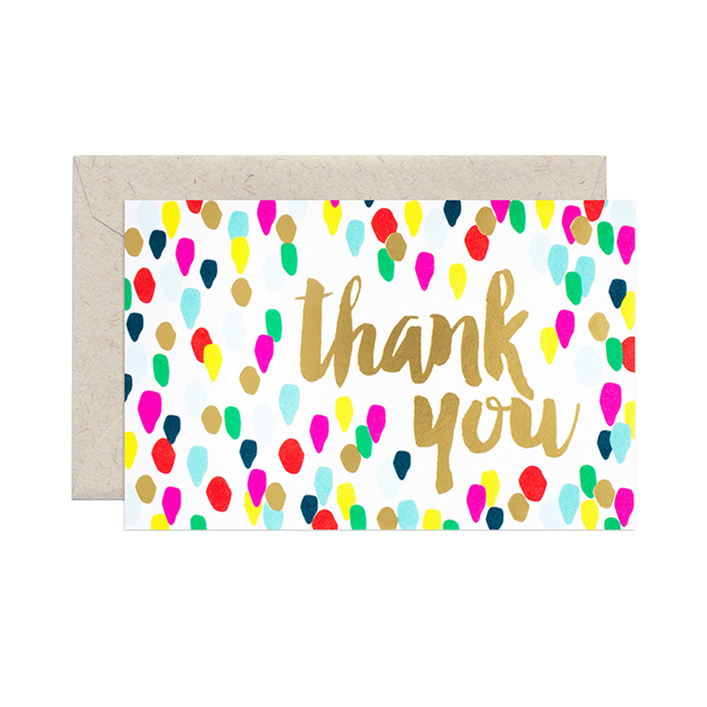 Confetti Thank You Card Set Ink Volt