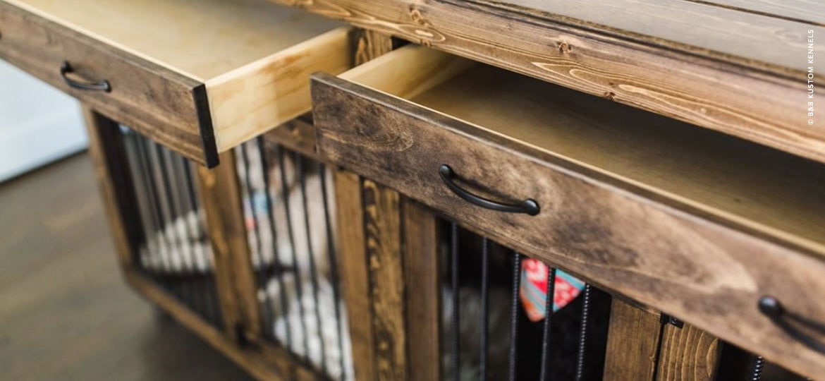 large wooden dog crates