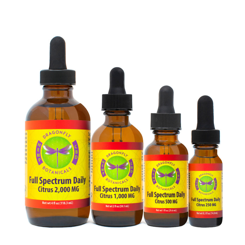 Citrus Full Spectrum Daily CBD Hemp Oil - Dragonfly Botanicals product image