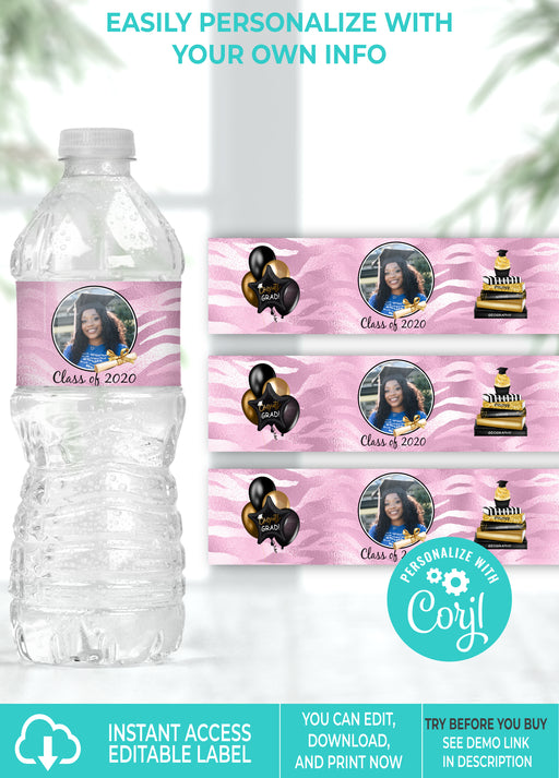 Moana Water Bottle Labels 