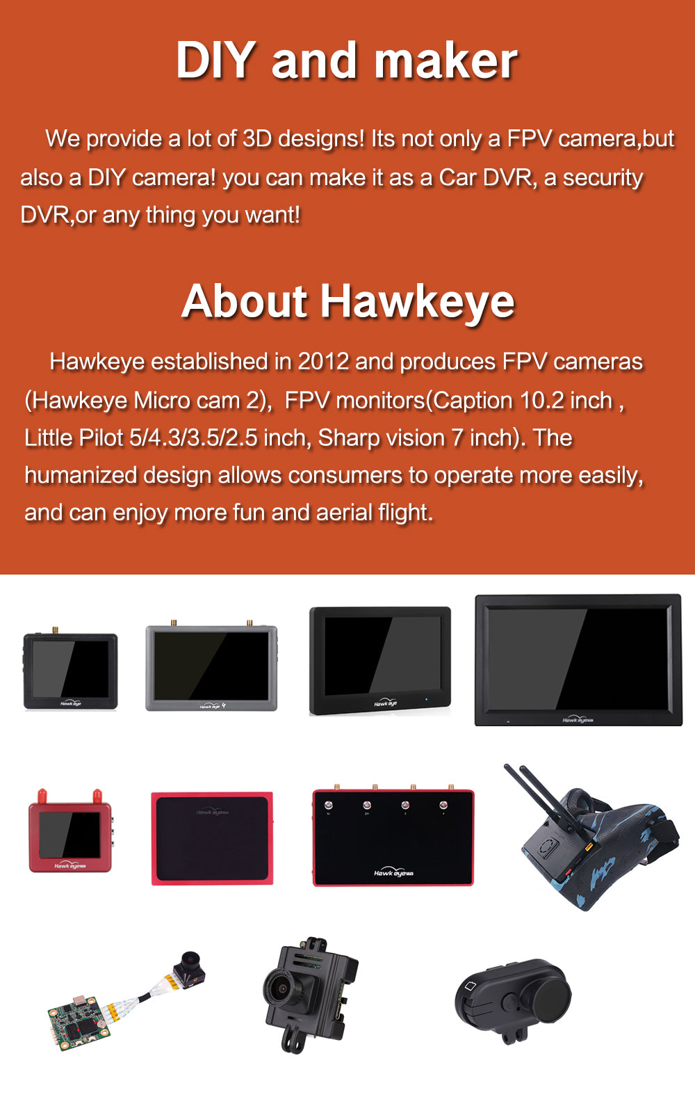 Hawkeye Thumb 4K HD FPV Camera j