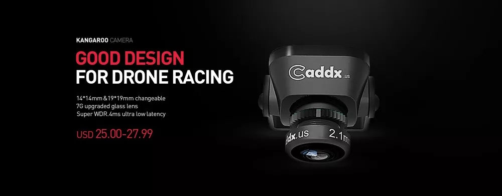 Caddx canguro 1000TVL 2,1mm 12M 7G lente de cristal/2M 2,1mm lente FPV cámara para RC Drone