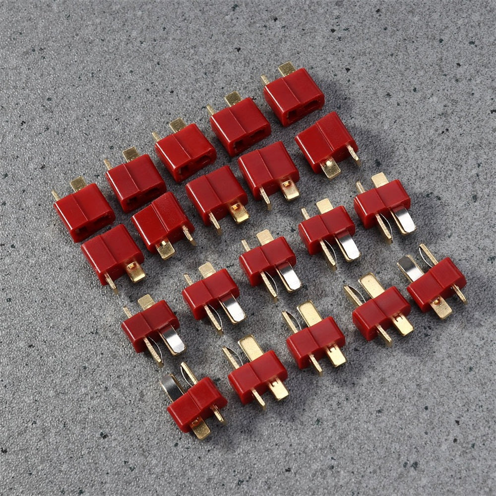 20 pares de conectores de enchufe en T estilo Deans macho y hembra con 40 tubos retráctiles para batería LiPo RC