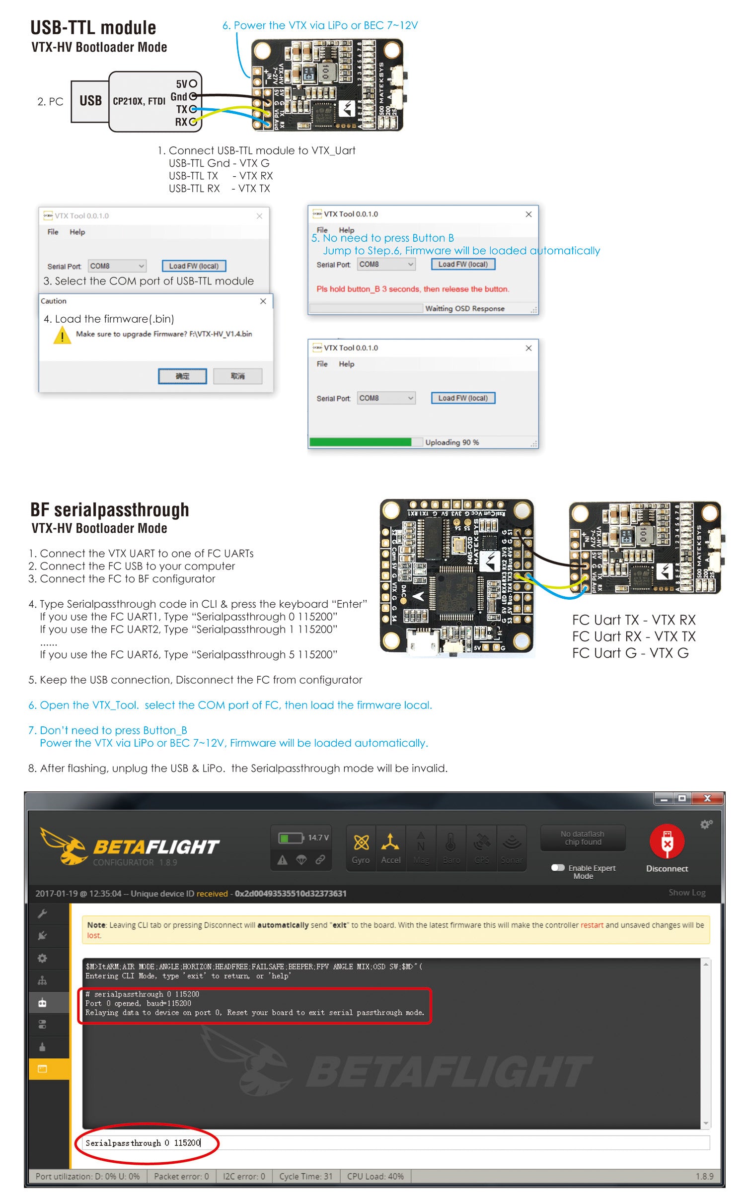 Matek 5.8G 500mW FPV Video Transmitter VTX-HV W/BFCMS Control for FPV Racing Drone RC Quadcopter