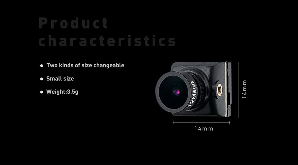 Caddx Kangaroo 1000TVL 2.1mm 12M 7G ガラス レンズ /2M 2.1mm レンズ FPV カメラ RC ドローン用