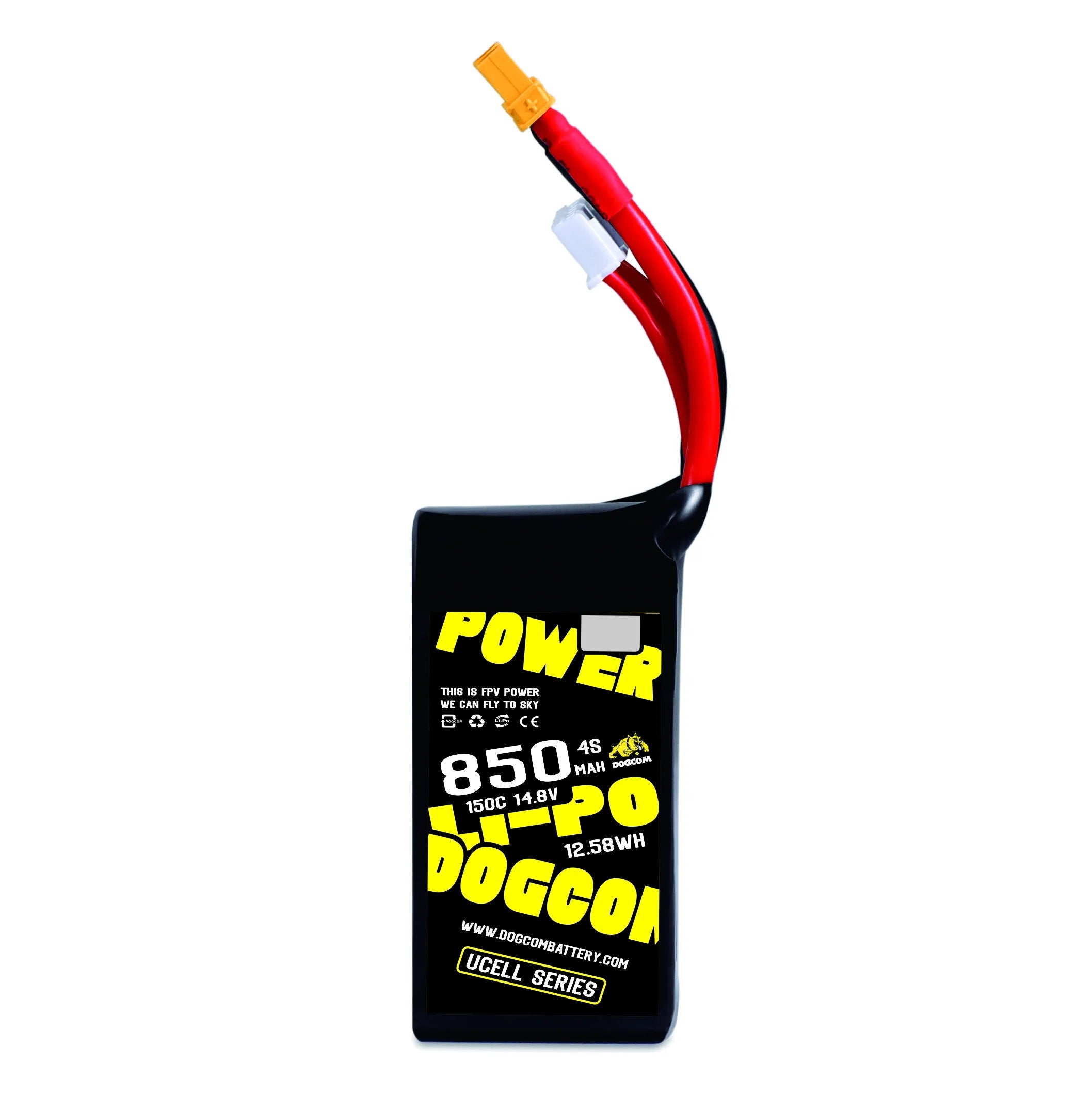 DOGCOM 850mAh 150C 4S 14.8V Battery UCELL Series XT30 Plug
