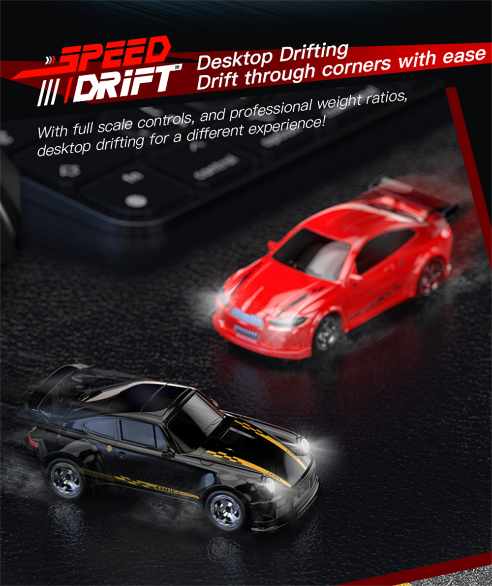 Side view of KFPLAN KF20 RC Drift Car showing the body design and wheels