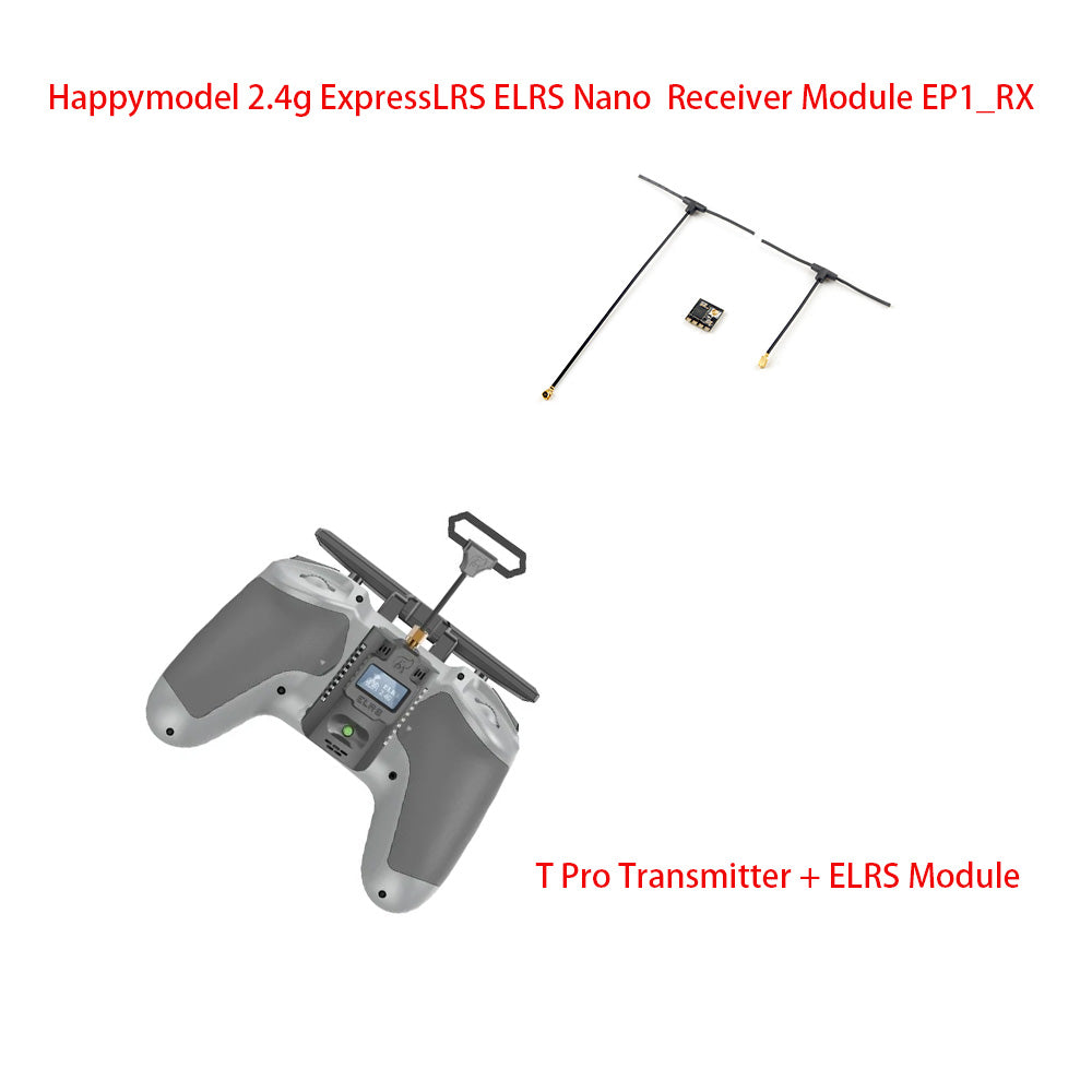 Jumper T-Pro + ELRS ES24TX 2.4G module + EP1 Receiver
