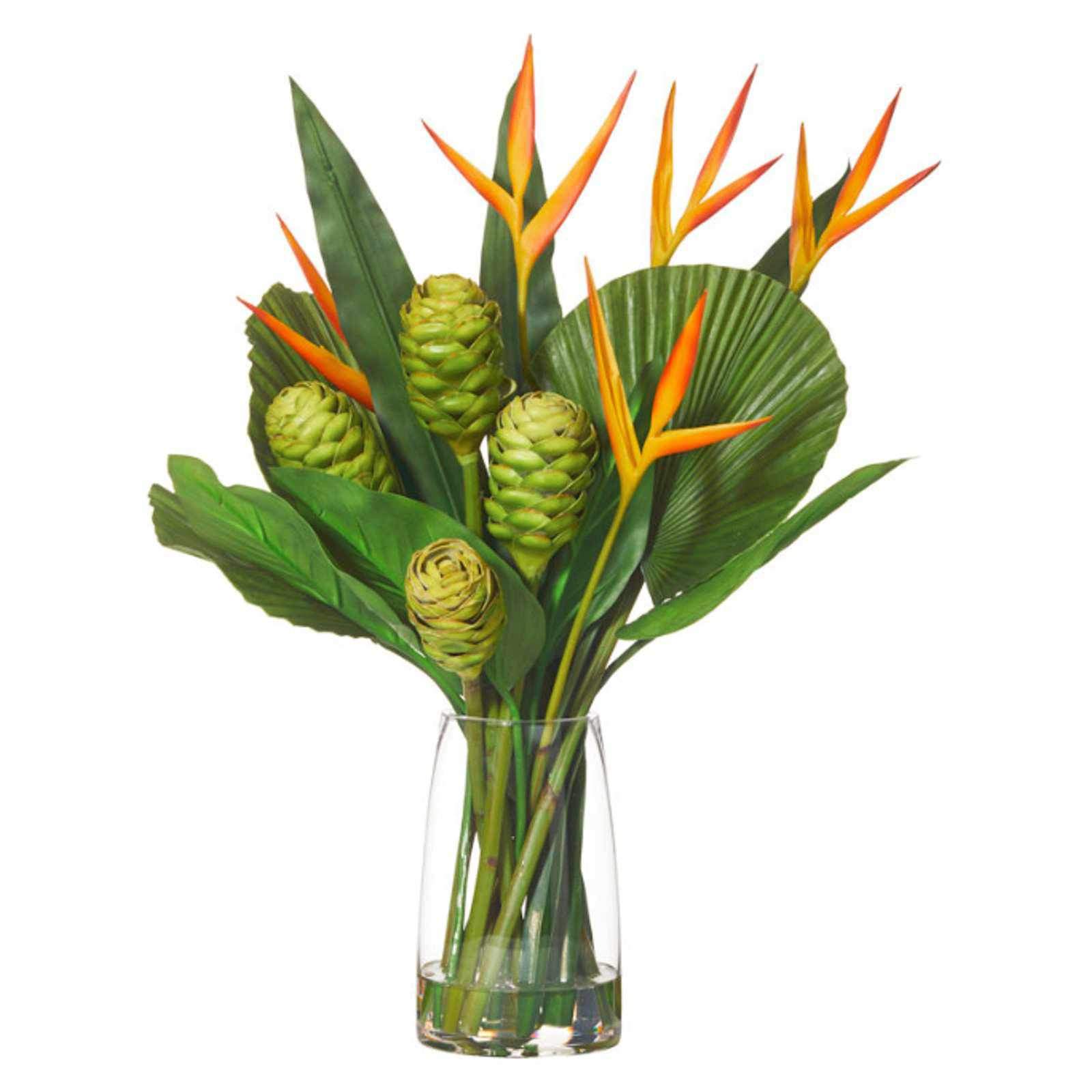 Heliconia Mix-Strata with Vase - Artificial Flower Arrangement | Chef's