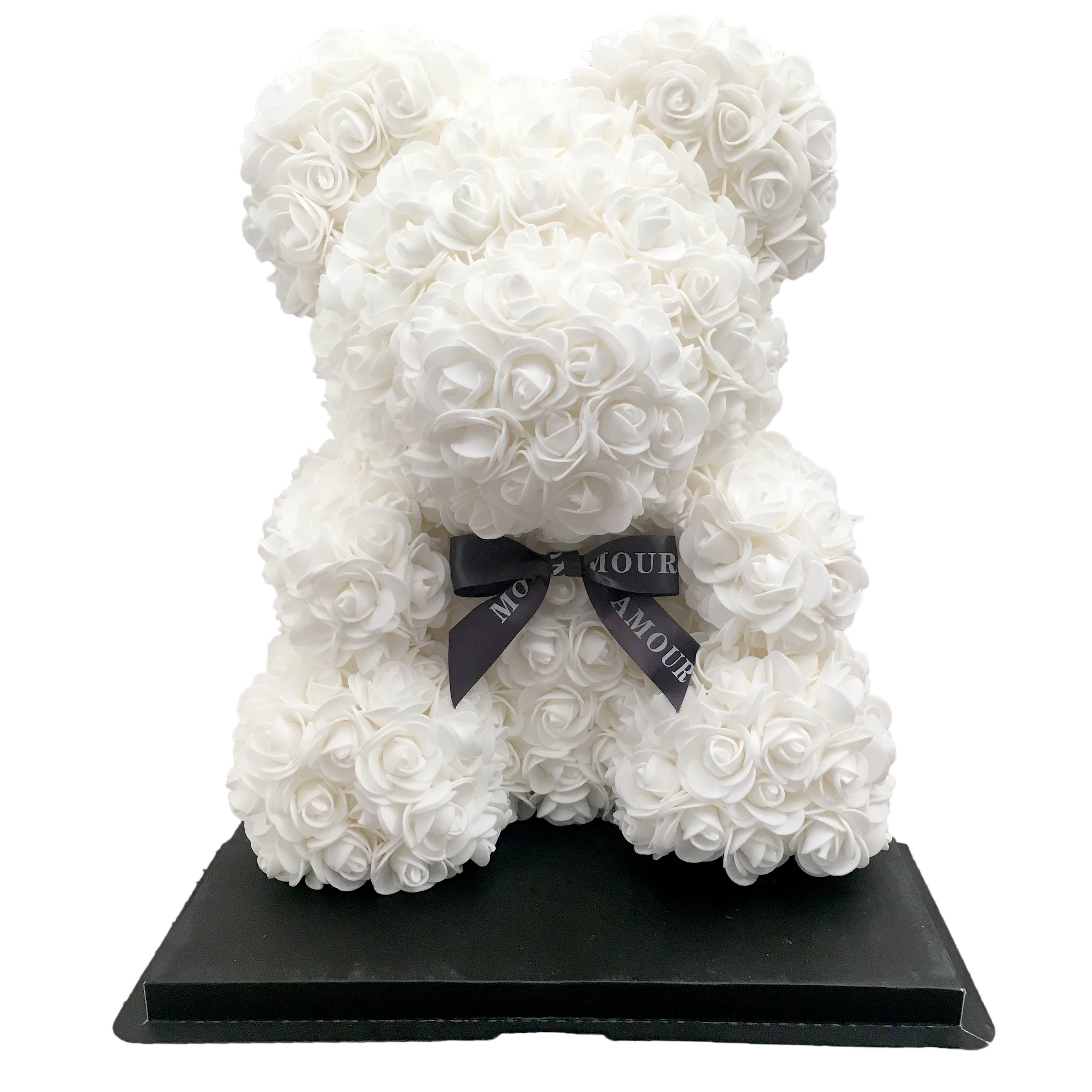 teddy bear roses white