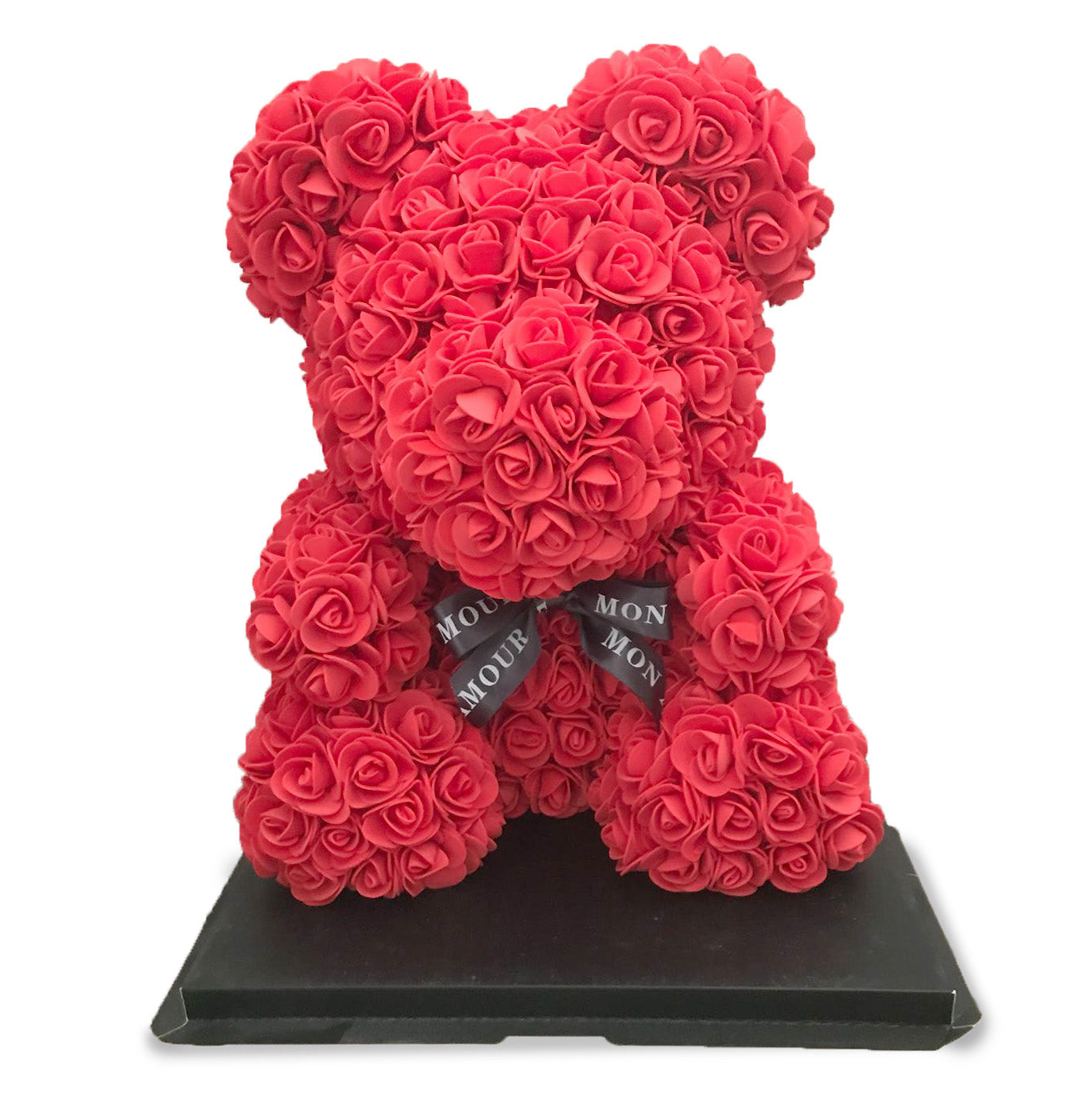 rose bear with real roses