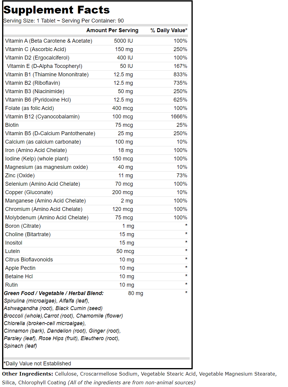 Deva Nutrition Vegan Tiny Iron Multivitamin Tablets 90 Count for