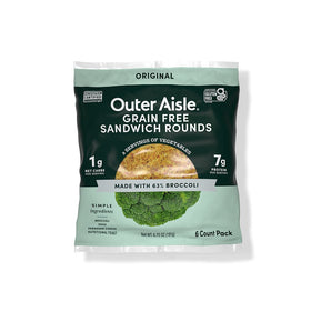 Buy Outer Aisle Cauliflower Sandwich Thins, Keto, Gluten Free, Low Carb  Cauliflower Bread